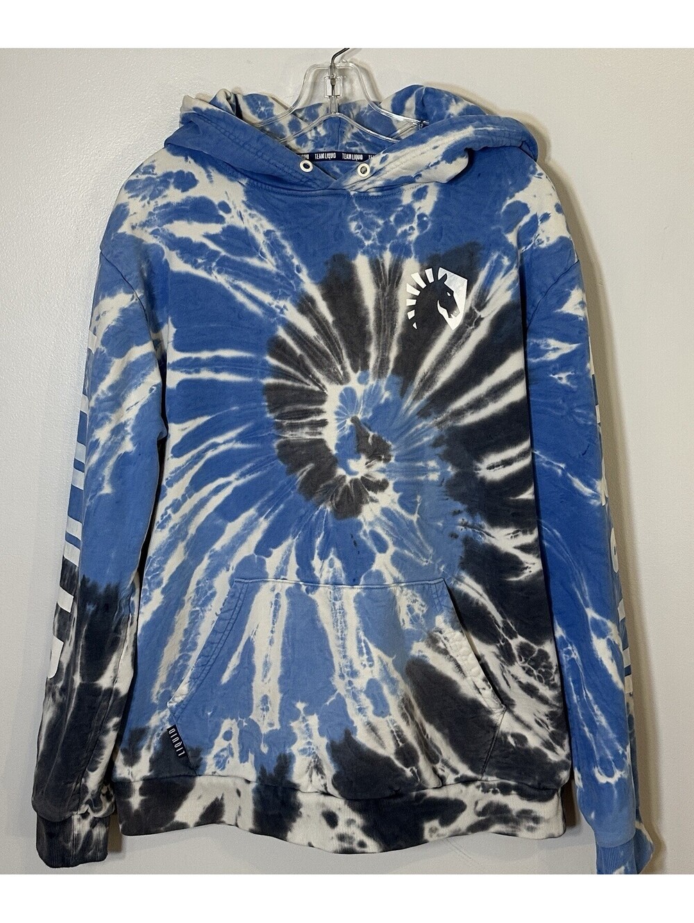 Team Liquid Men’s Heritage Spiral Tie Dye Hoodie Kangaroo Pocket Large GUC.